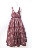 画像1: axes femme / 薔薇リース柄ワンピース  ワイン Y-25-09-25-105-AX-OP-SZ-ZI (1)