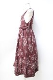 画像2: axes femme / 薔薇リース柄ワンピース  ワイン Y-25-09-25-105-AX-OP-SZ-ZI (2)