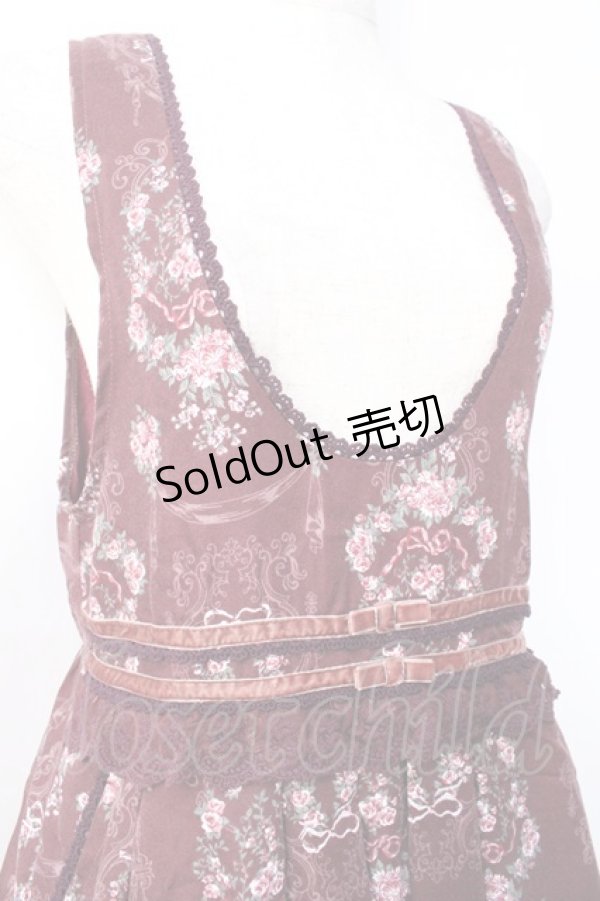 画像4: axes femme / 薔薇リース柄ワンピース  ワイン Y-25-09-25-105-AX-OP-SZ-ZI (4)