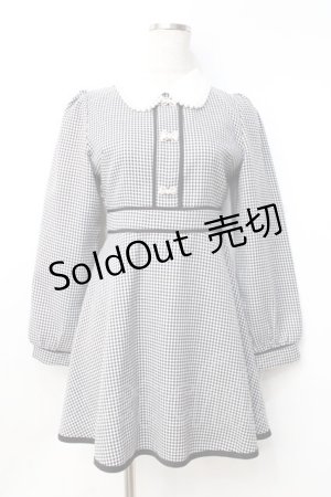 画像: evelyn / 千鳥柄ワンピース  黒 Y-25-09-25-109-LO-OP-SZ-ZY