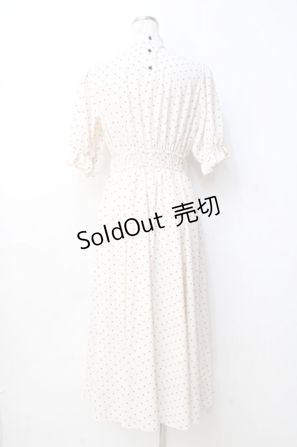 画像2: m petit by misako / 梨地水玉切り替えワンピース  生成り Y-25-09-25-110-LO-OP-SZ-ZT309 (2)
