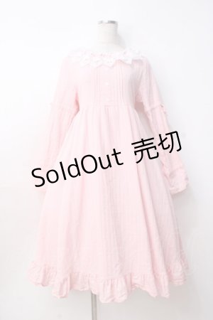 画像: Cherirulu Chocola / 襟レースフリルワンピース  ピンク Y-25-09-25-111-LO-OP-SZ-ZY