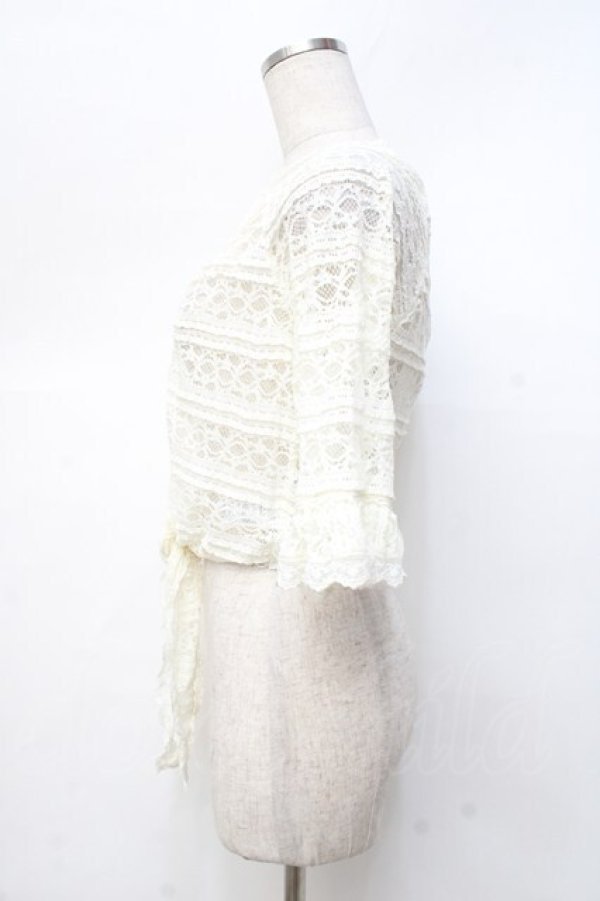 画像2: LIZ LISA / 総レースカーディガン  生成り Y-25-09-25-014-LO-TO-SZ-ZT285 (2)