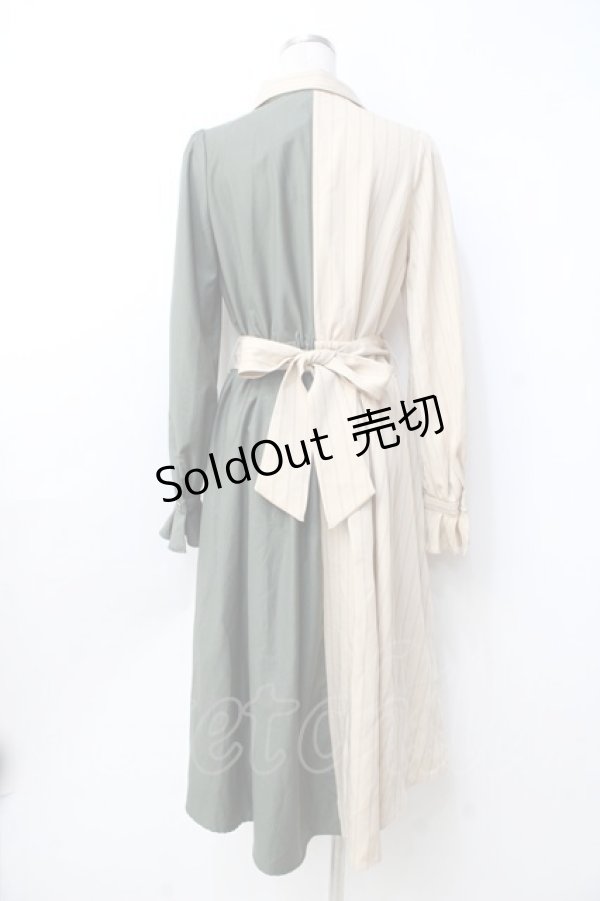 画像3: axes femme POETIQUE / バイカラースロライプワンピース  カーキ Y-25-09-25-112-AX-OP-SZ-ZY (3)