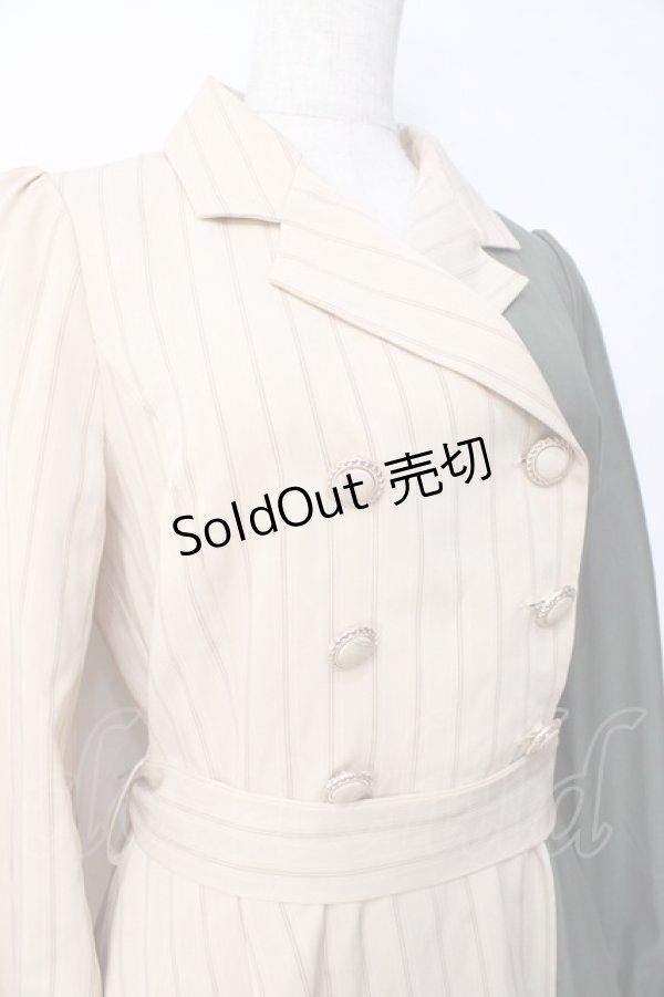 画像4: axes femme POETIQUE / バイカラースロライプワンピース  カーキ Y-25-09-25-112-AX-OP-SZ-ZY (4)