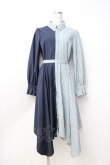 画像1: axes femme / バイカラー長袖ワンピ  紺 Y-25-09-25-113-AX-OP-SZ-ZI (1)