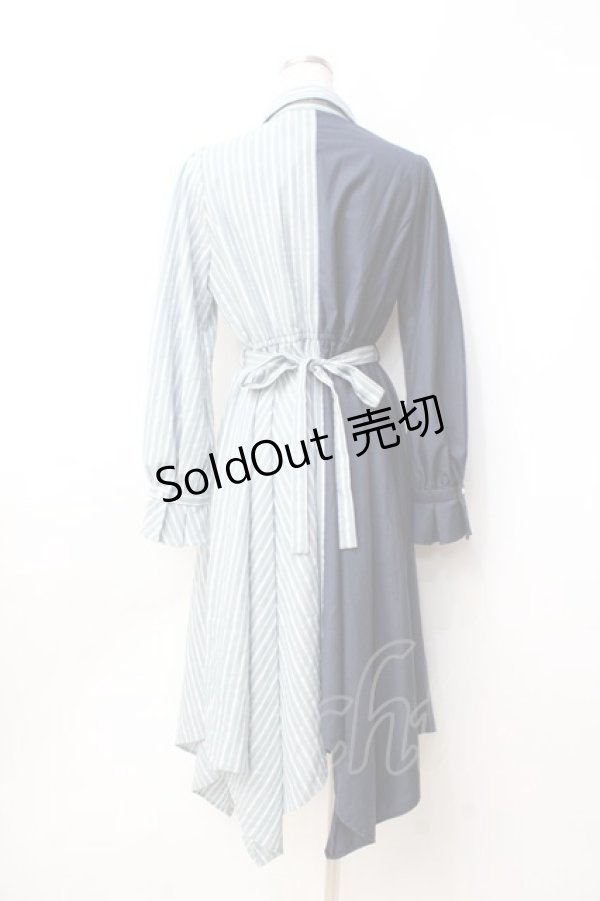 画像3: axes femme / バイカラー長袖ワンピ  紺 Y-25-09-25-113-AX-OP-SZ-ZI (3)