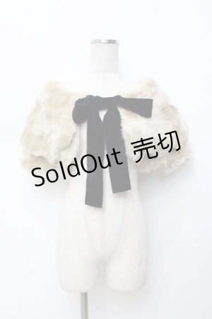 画像: Jane Marple / スカラップファーケープ  ベージュ Y-25-09-25-002-JM-PA-SZ-ZY