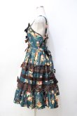 画像2: axes femme kawaii / アンティークローズ柄ジャンパースカート  グリーン Y-25-09-25-119-AX-OP-SZ-ZI (2)