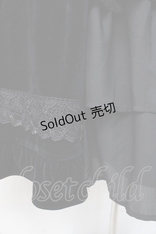 画像4: axes femme kawaii / ベルベットドールスカート  黒 Y-25-09-25-124-AX-OP-SZ-ZY (4)