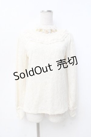 画像: axes femme / 首元付属使いレースプルオーバー M 生成り Y-25-09-25-017-AX-TO-SZ-ZI