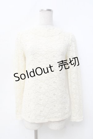 画像: axes femme / 総レースプルオーバー M 生成り Y-25-09-25-018-AX-TO-SZ-ZI