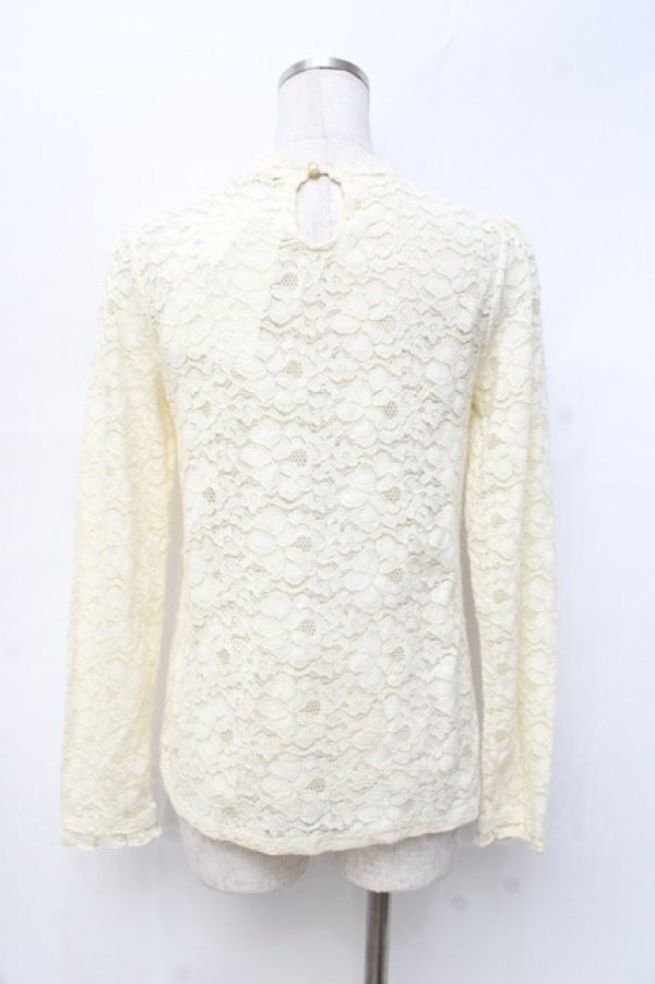 画像2: axes femme / 総レースプルオーバー M 生成り Y-25-09-25-018-AX-TO-SZ-ZI (2)