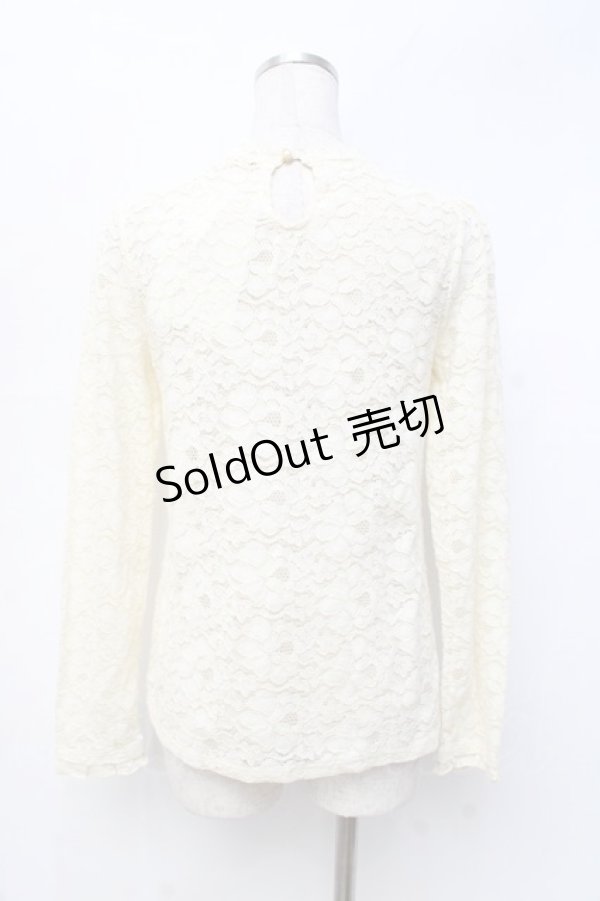 画像2: axes femme / 総レースプルオーバー M 生成り Y-25-09-25-018-AX-TO-SZ-ZI (2)