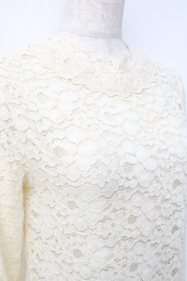 画像3: axes femme / 総レースプルオーバー M 生成り Y-25-09-25-018-AX-TO-SZ-ZI (3)