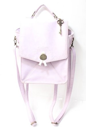 画像: axes femme POETIQUE / レターデザインリュック  ラベンダー Y-25-09-29-053-AX-BG-SZ-ZY