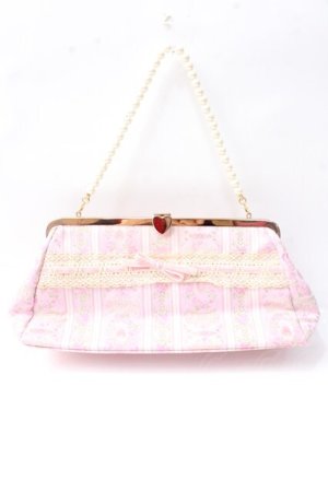 画像: BABY,THE STARS SHINE BRIGHT / ティアラ柄ゴブランがま口Bag  ピンク Y-25-09-29-057-BA-BG-SZ-ZY