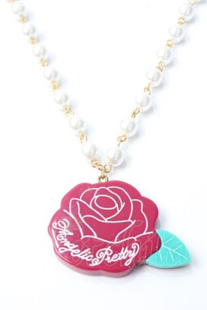 画像: Angelic Pretty / Roseネックレス  赤 Y-25-09-29-007-AP-AC-SZ-ZY
