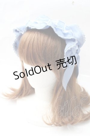 画像: axes femme kawaii / ドットチュールフリルカチューシャ  サックス Y-25-09-29-071-AX-AC-SZ-ZY