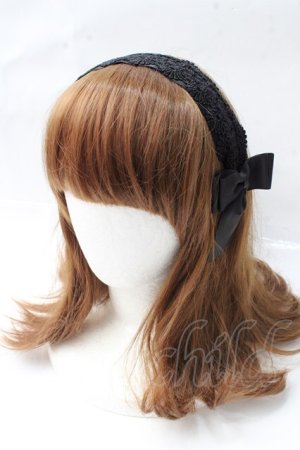 画像: m petit by misako / TT*AMレースカチューシャ  黒 Y-25-09-29-073-LO-AC-SZ-ZY