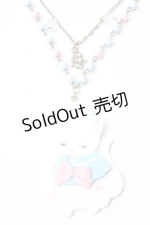 画像: Angelic Pretty / Sailor Marine Kittenネックレス  サックス Y-25-09-29-008-AP-AC-SZ-ZY