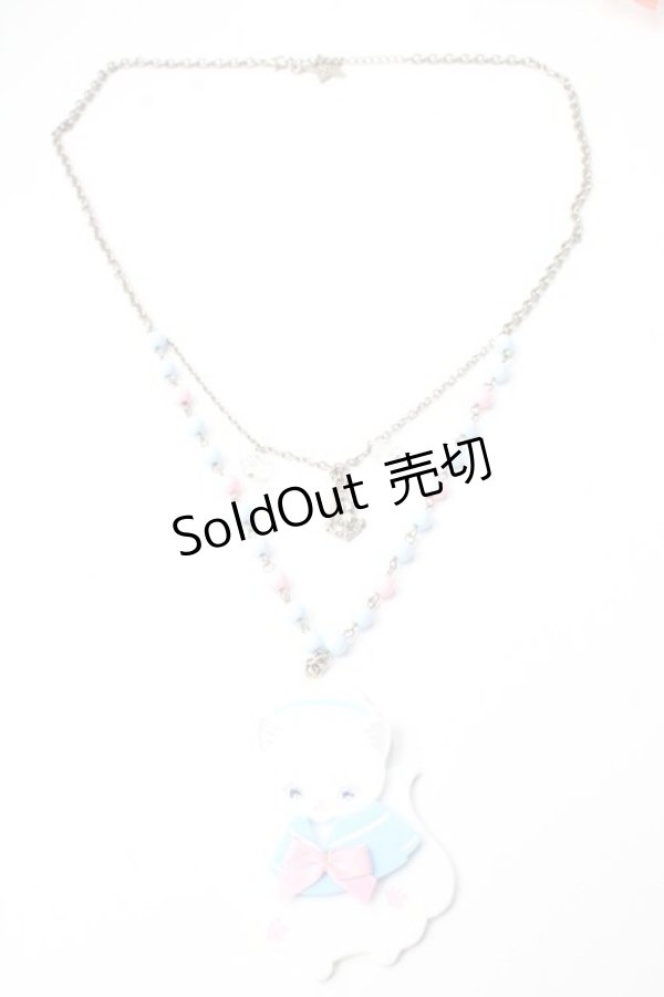 画像3: Angelic Pretty / Sailor Marine Kittenネックレス  サックス Y-25-09-29-008-AP-AC-SZ-ZY (3)
