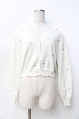 画像: F i.n.t / 小花総刺繍UVカットニットカーディガン F オフ Y-25-09-29-084-CA-TO-SZ-ZY