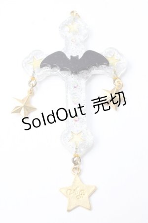 画像: Angelic Pretty / Dream Bat Crossネックレス  クリア Y-25-09-29-009-AP-AC-SZ-ZY