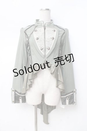 画像: Ozz oneste / 編み上げ燕尾ジャケット  カーキ Y-25-09-29-095-OO-JA-AS-ZY