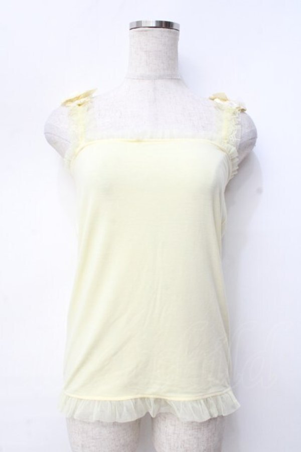 画像1: LIZ LISA / バラリボンキャミソール 0 イエロー Y-25-09-29-100-LO-TO-SZ-ZT201 (1)