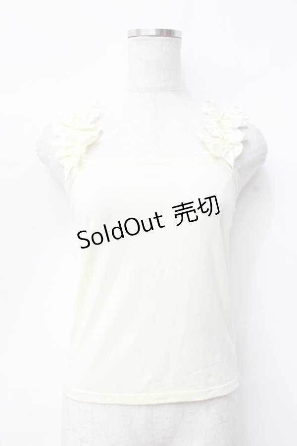 画像1: LIZ LISA / スリーブフリルタンクトップ 0 イエロー Y-25-09-29-101-LO-TO-SZ-ZI (1)