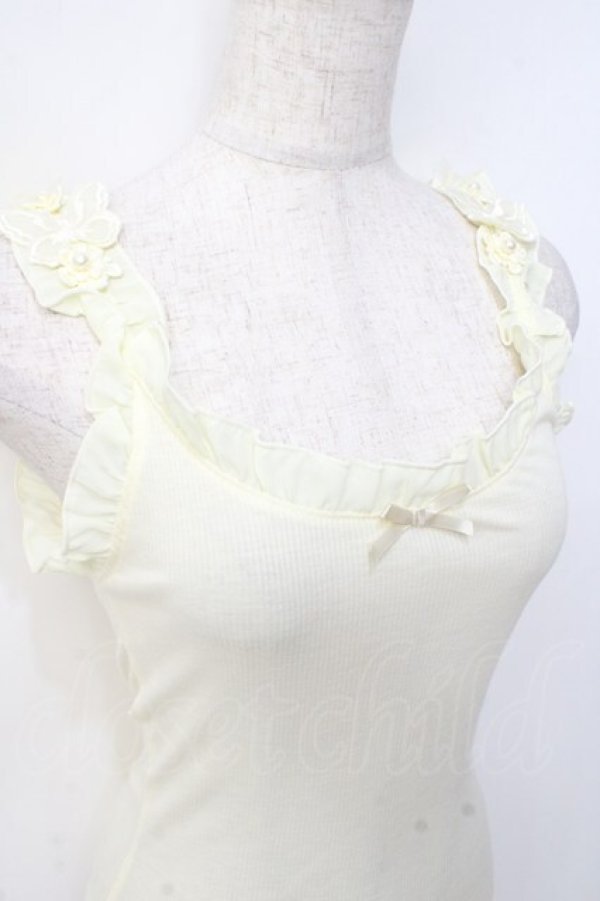 画像3: LIZ LISA / フラワー×蝶モチーフキャミ 0 イエロー Y-25-09-29-102-LO-TO-SZ-ZT203 (3)