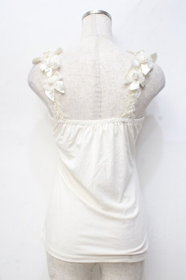 画像2: LIZ LISA / バラリボンキャミソール 0 アイボリー Y-25-09-29-103-LO-TO-SZ-ZT203 (2)