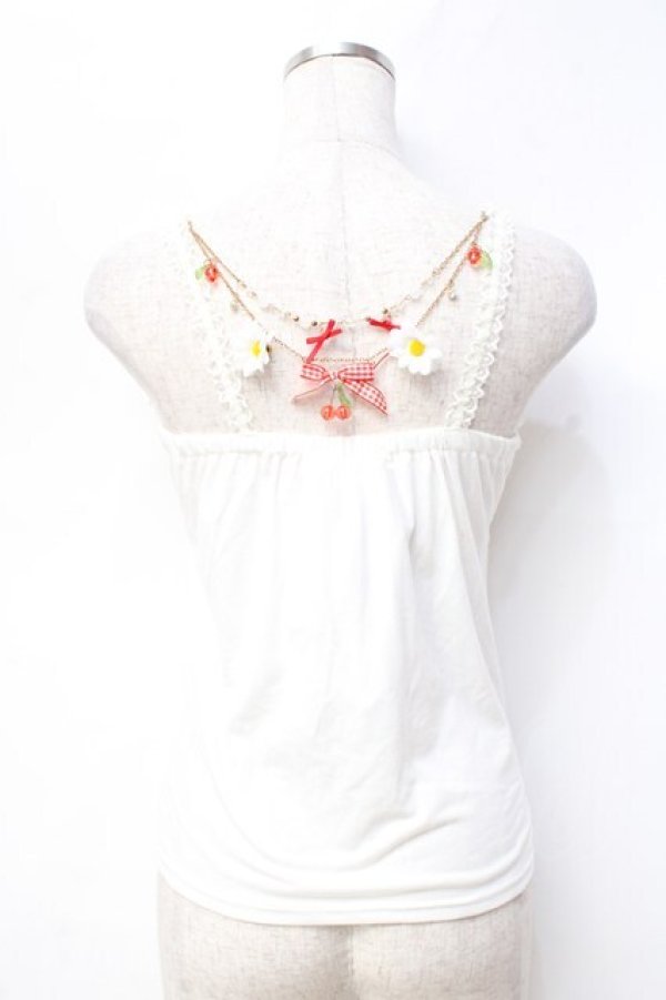 画像1: LIZ LISA / チェリーチャームキャミ 0 白 Y-25-09-29-105-LO-TO-SZ-ZT166 (1)