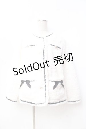 画像: axes femme POETIQUE / リボンデザインファージャケット Ｍ 生成り Y-25-09-29-121-AX-JA-SZ-ZY