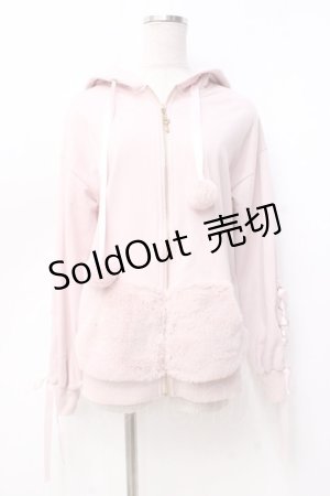 画像: Secret Honey / うさ耳ファー裏起毛パーカー 2 ピンク Y-25-09-29-122-CA-TO-SZ-ZY