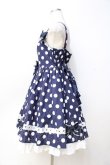 画像2: Angelic Pretty / ポルカドットジャンパースカート  紺 Y-25-09-29-126-AP-OP-SZ-ZY (2)