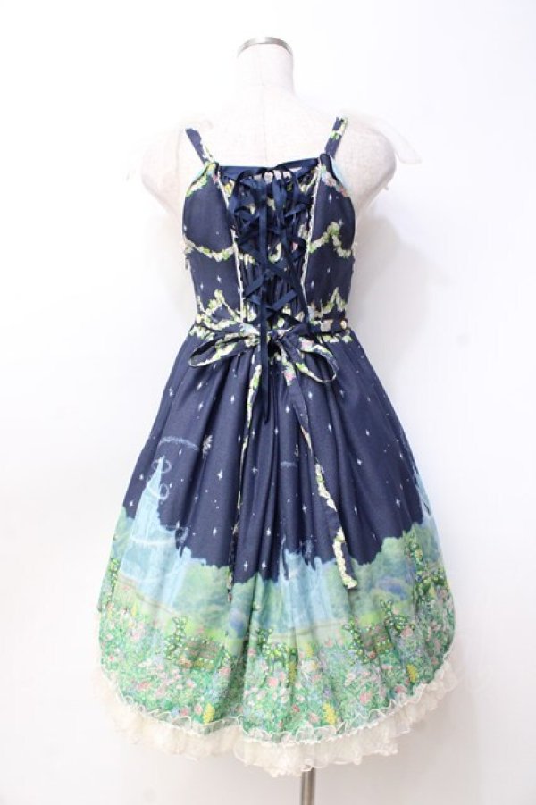 画像3: BABY,THE STARS SHINE BRIGHT / Fairy Topialium 〜Trifolium 仕立ての約束の森〜Repensジャンパースカート  紺 Y-25-09-29-127-BA-OP-SZ-ZY (3)