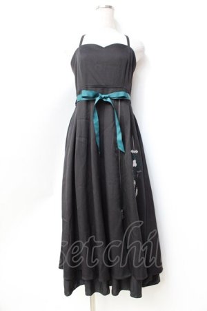 画像: axes femme / チャイナ風刺繍キャミワンピース  黒 Y-25-09-29-133-AX-OP-SZ-ZY