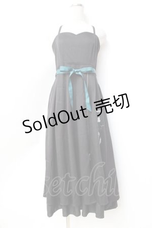 画像: axes femme / チャイナ風刺繍キャミワンピース  黒 Y-25-09-29-133-AX-OP-SZ-ZI