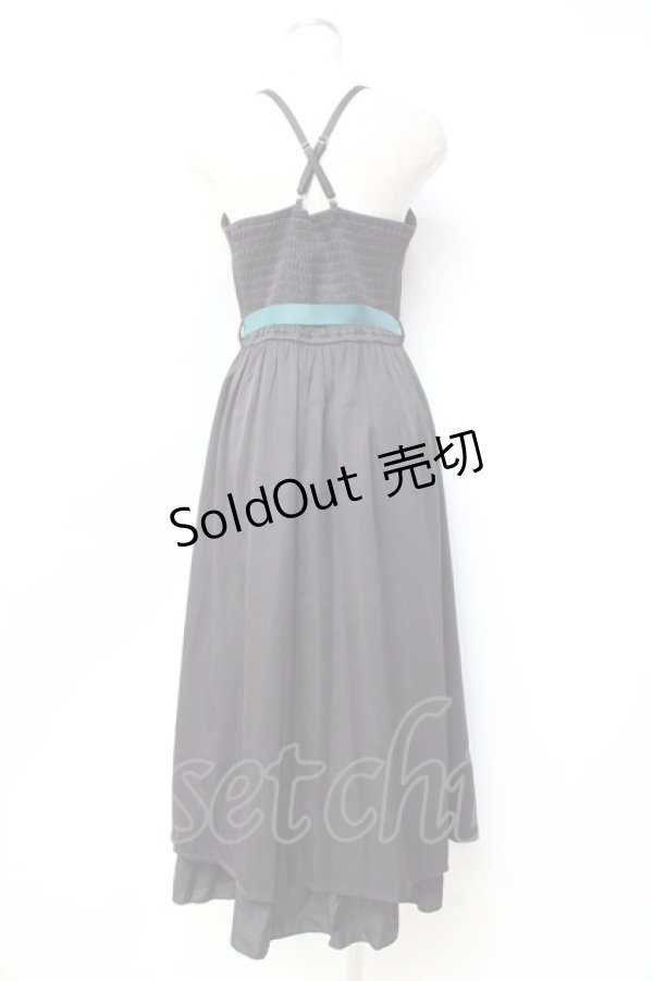 画像2: axes femme / チャイナ風刺繍キャミワンピース  黒 Y-25-09-29-133-AX-OP-SZ-ZI (2)