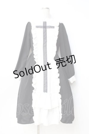 画像: axes femme POETIQUE / レースクロスシスターワンピース  黒 Y-25-09-29-138-AX-OP-SZ-ZY
