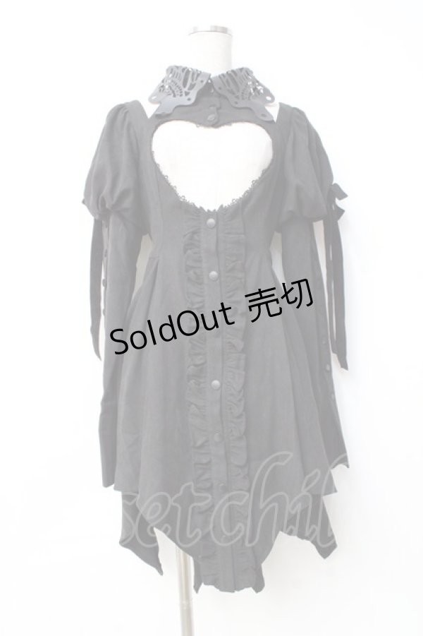 画像1: epetice / ハート型開口ワンピース  黒 Y-25-09-29-145-LO-OP-SZ-ZY (1)