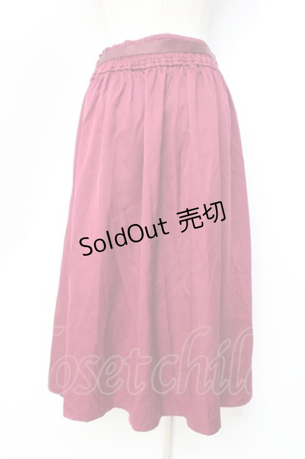 画像2: axes femme / チャイナ風刺繍スカート  ワイン Y-25-09-29-152-AX-SK-SZ-ZI (2)