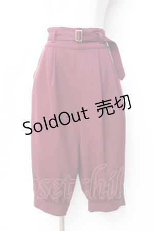 画像: axes femme / カボチャハーフパンツ  ワイン Y-25-09-29-155-AX-PA-SZ-ZY