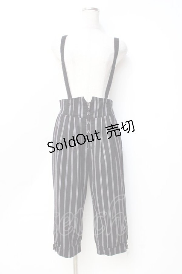 画像1: 【SALE】axes femme POETIQUE / サス付きハーフパンツ  黒 Y-25-09-29-156-AX-PA-SZ-ZT404 (1)