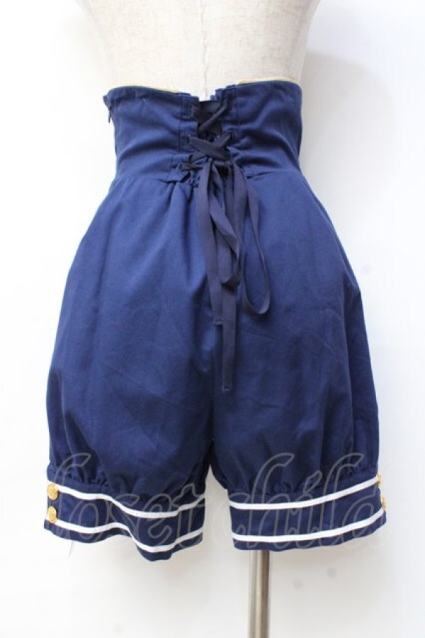画像3: metamorphose / セーラーハイウエストパンツ  紺 Y-25-09-29-161-ME-PA-SZ-ZY (3)