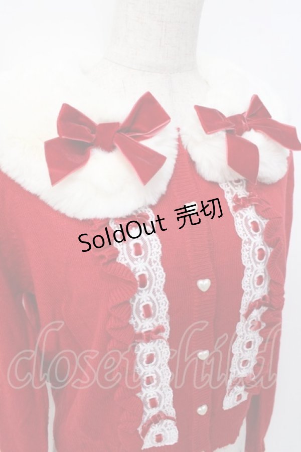 画像4: LIZ LISA / 襟付ファーカーディガン 0 アカ Y-25-09-29-170-LO-TO-SZ-ZY (4)