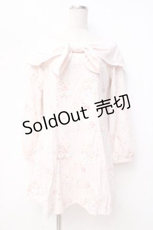 画像: LIZ LISA / BIG襟リボン花柄ワンピース 0 ピンク Y-25-09-29-174-LO-OP-SZ-ZI