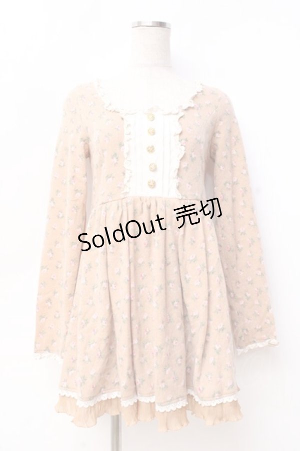 画像1: LIZ LISA / 花柄起毛ワンピース 0 ブラウン Y-25-09-29-179-LO-OP-SZ-ZI (1)